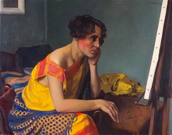 Kobieta przy sztaludze - Félix Vallotton