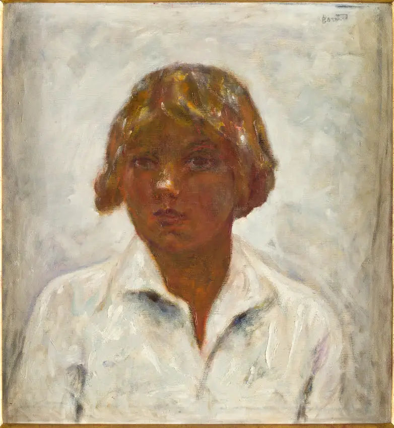 Kobieta w białym dekolcie, na tle światła - Pierre Bonnard