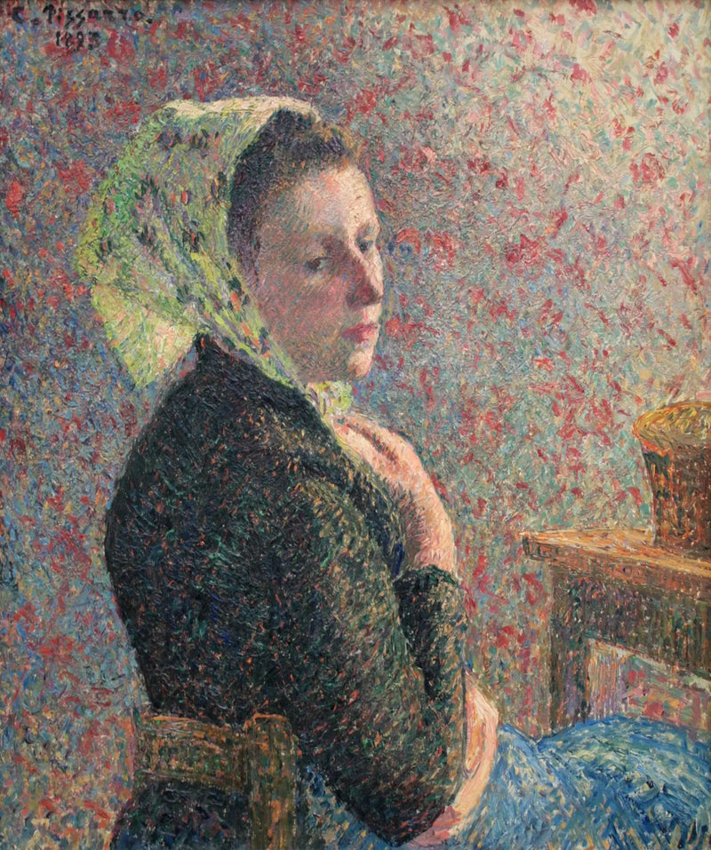 Kobieta w zielonej chustce - Camille Pissarro