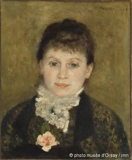 Kobieta w białym kołnierzyku - Pierre-Auguste Renoir