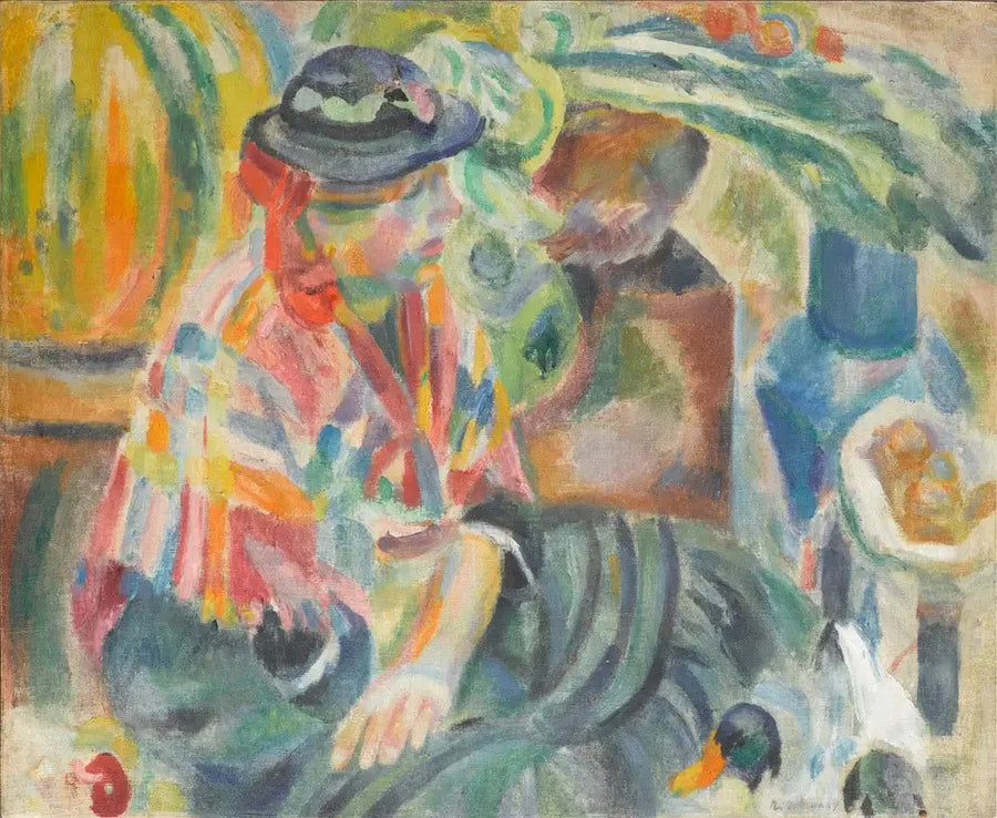 Kobieta na targu (Portugalia) - Robert Delaunay