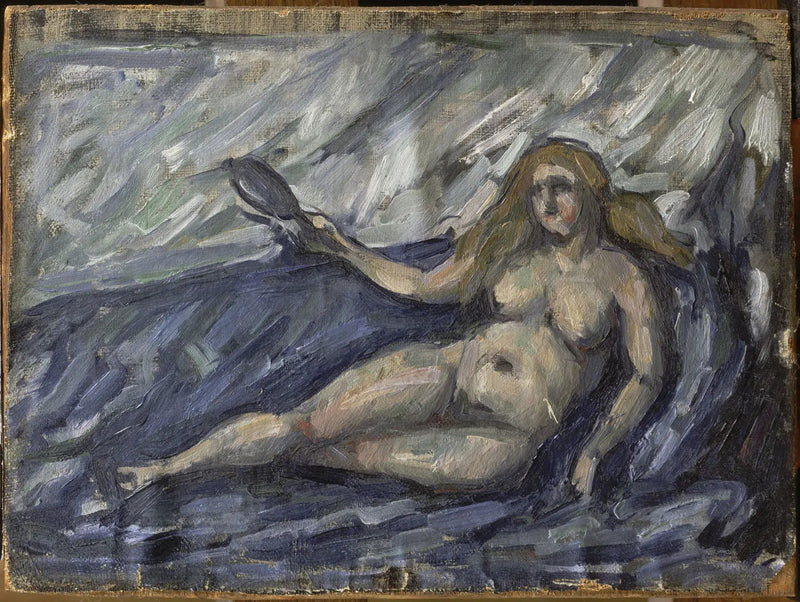 Kobieta przy lustrze - Paul Cézanne