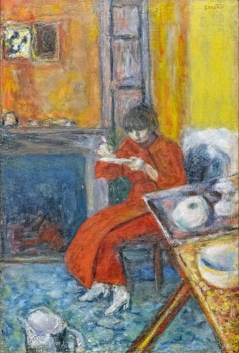 Kobieta w czerwonym szlafroku - Pierre Bonnard