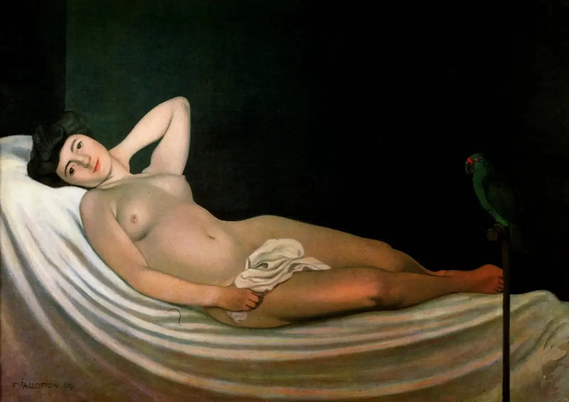 Kobieta z papugą - Félix Vallotton