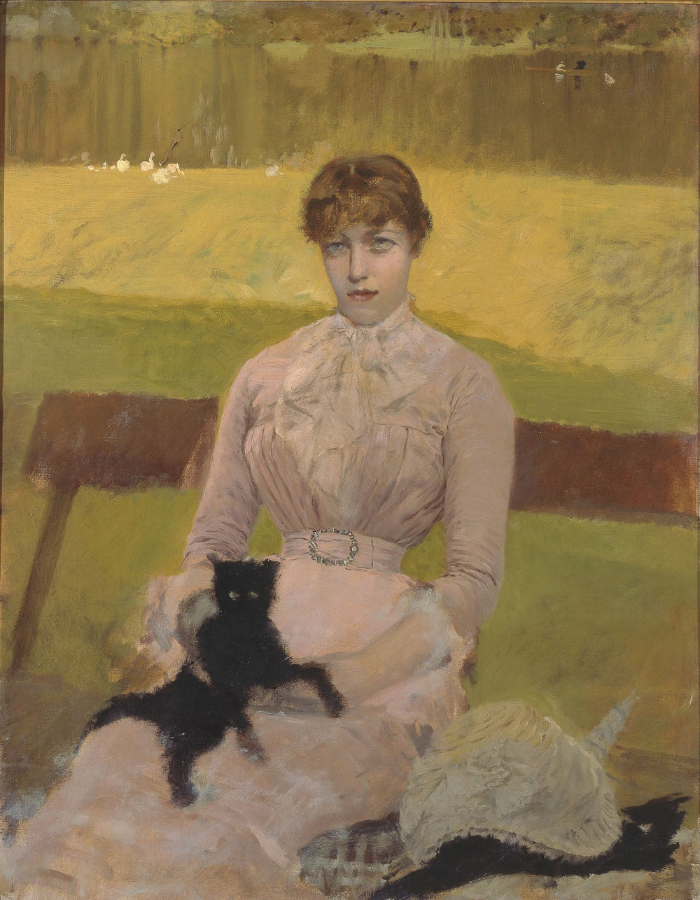 Femme au petit chat noir - Giuseppe De Nittis - Alpha Reproduction