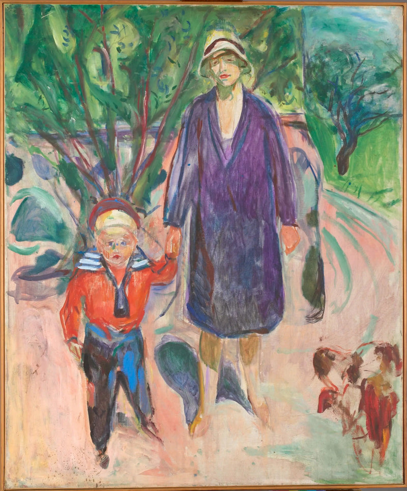 Kobieta z małym chłopcem - Edvard Munch