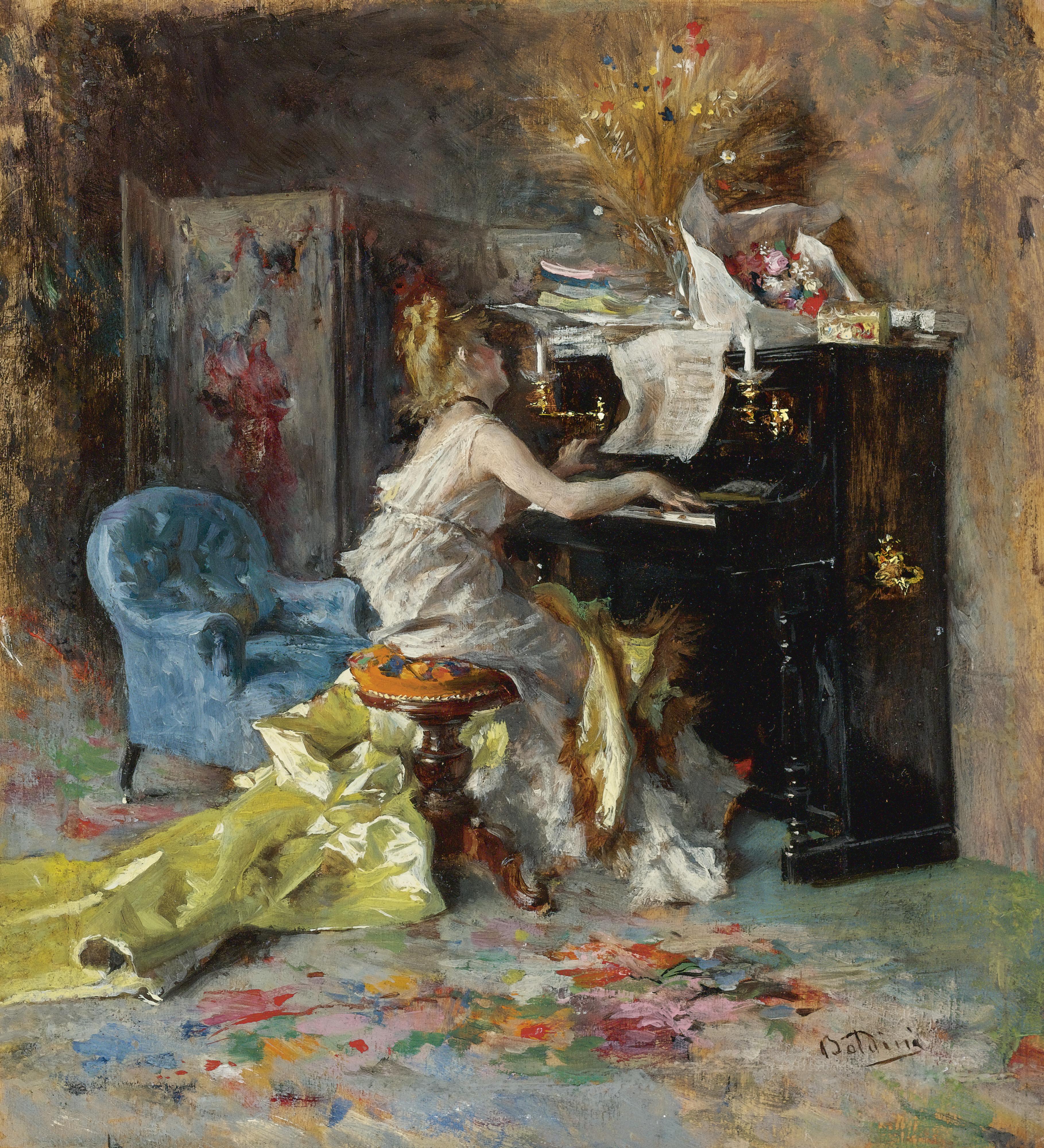 Femme au piano - Giovanni Boldini - Alpha Reproduction