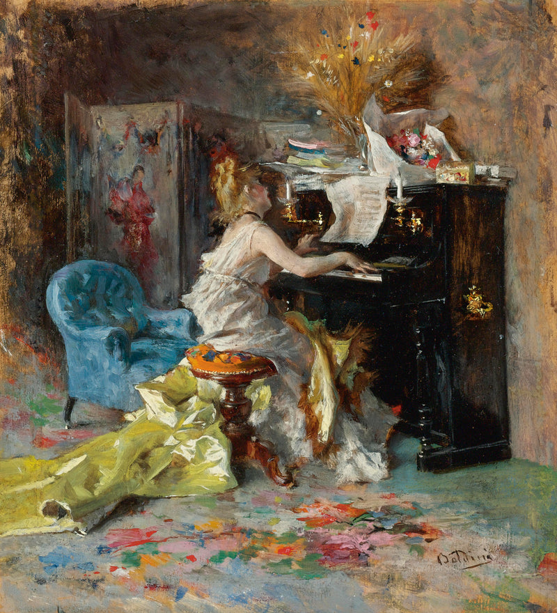 Femme au piano - Giovanni Boldini