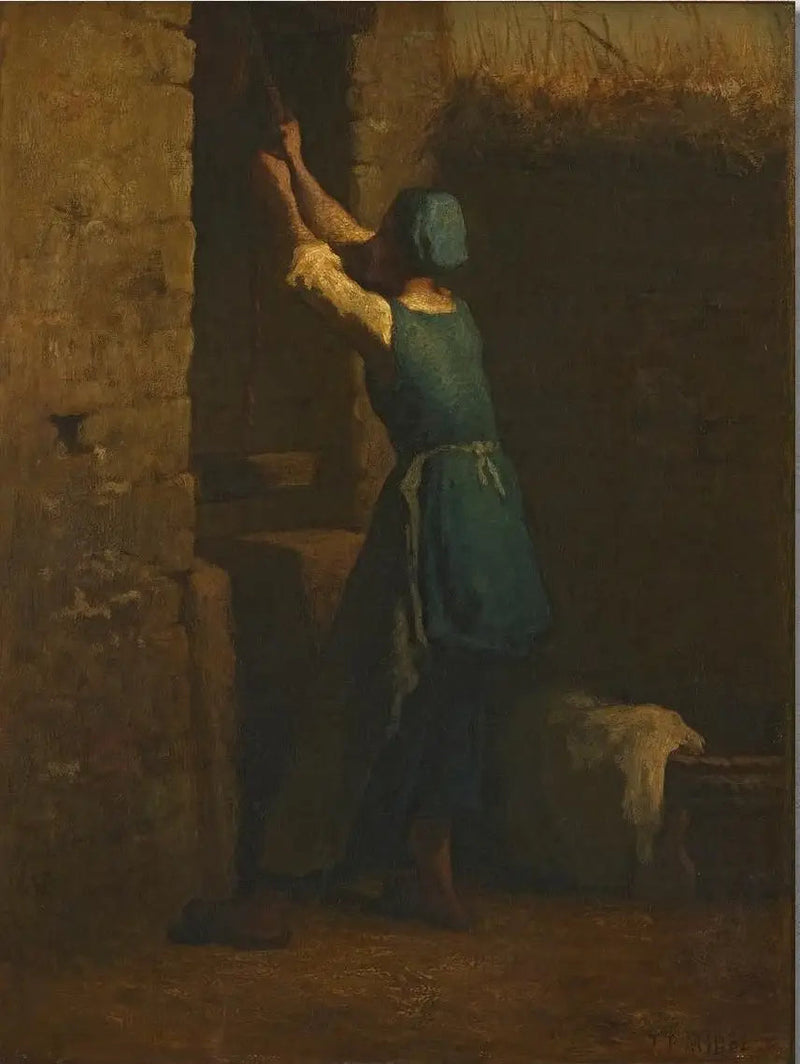 Kobieta przy studni - Jean-François Millet