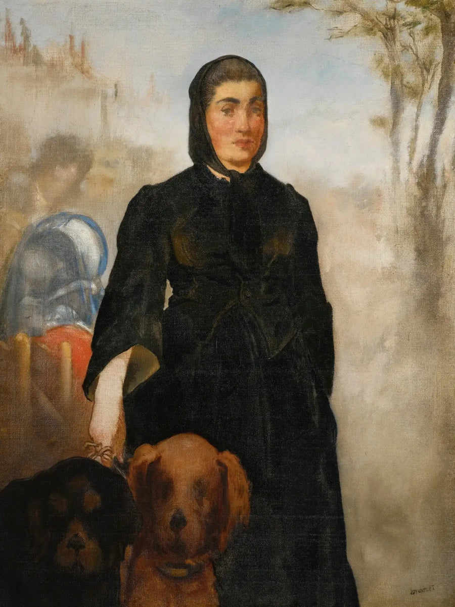 Kobieta z psami - Édouard Manet