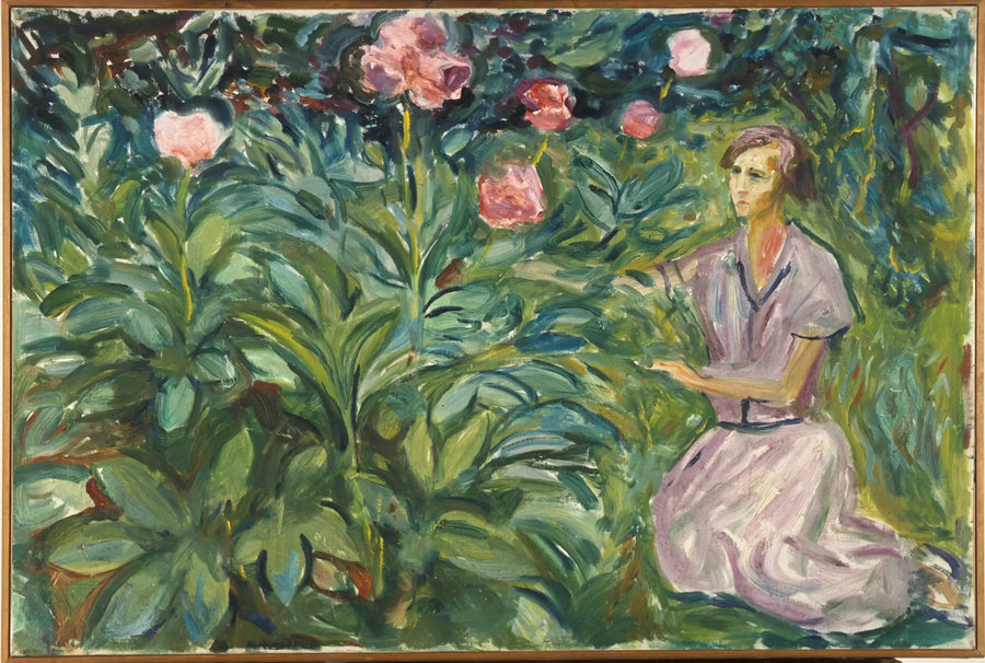 Kobieta z piwoniami - Edvard Munch