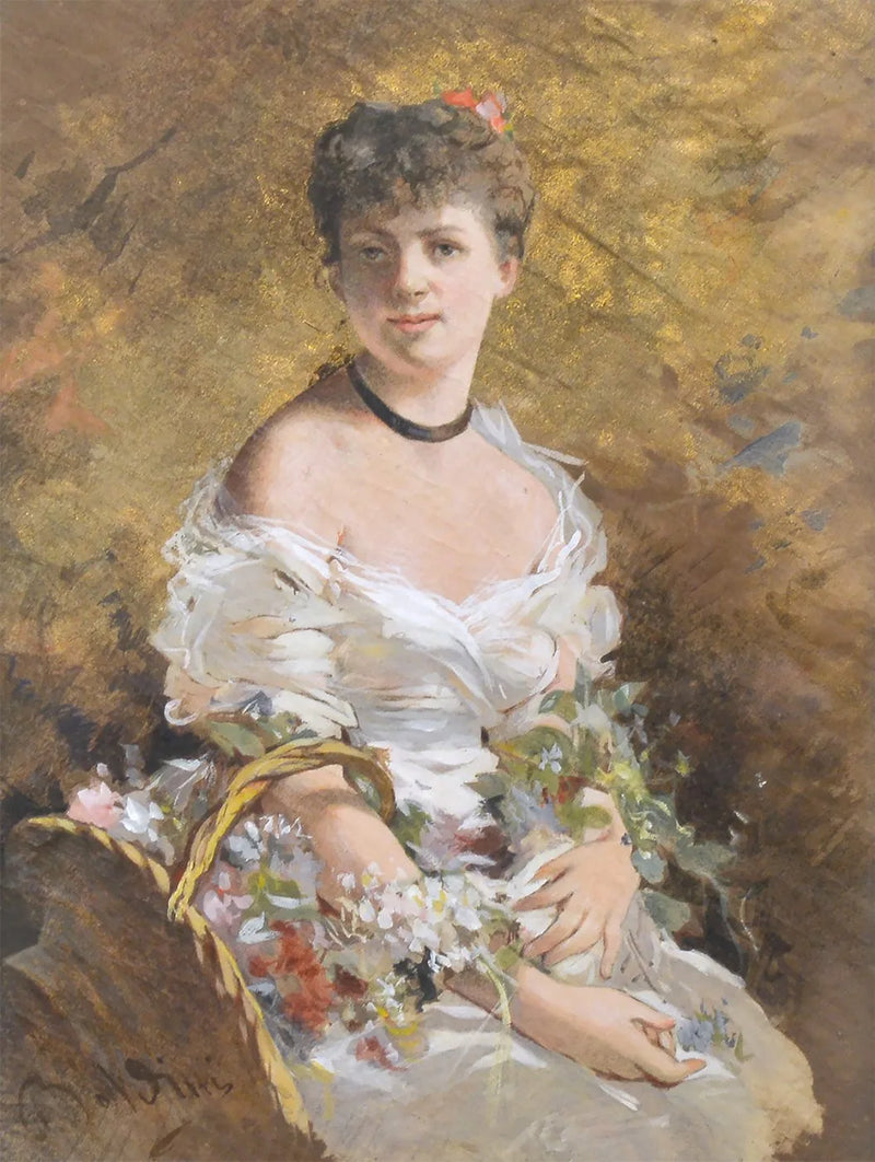 kobieta z kwiatami - Giovanni Boldini