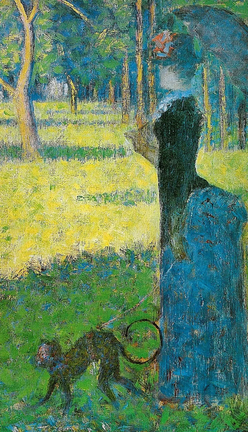 Kobieta z małpą - Georges Seurat