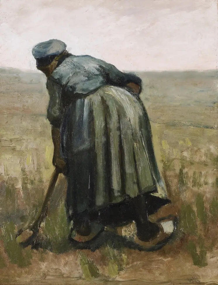 Kobieta z łopatą, widok od tyłu - Vincent van Gogh