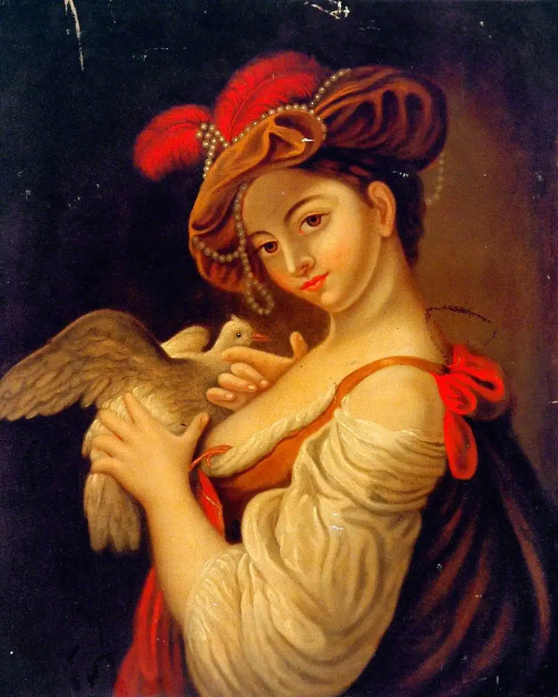 Kobieta z gołębiem - Louis Jean François Lagrenée