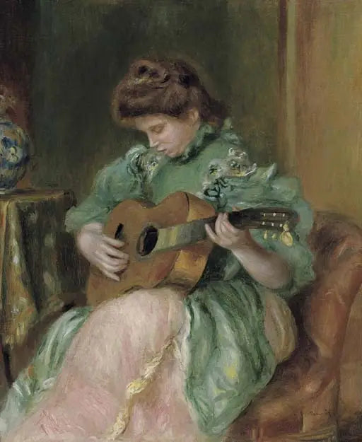 Kobieta z gitarą - Pierre-Auguste Renoir