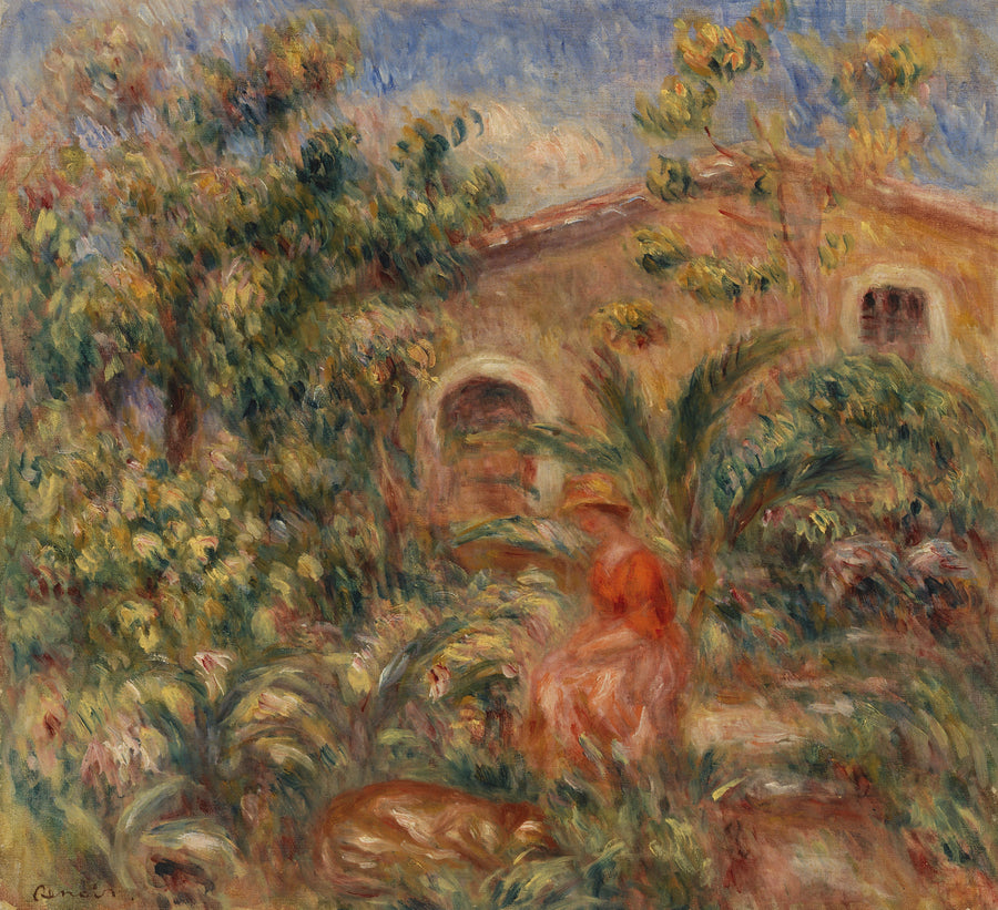 Krajobraz z kobietą i psem (Kobieta i pies w krajobrazie) - Pierre-Auguste Renoir