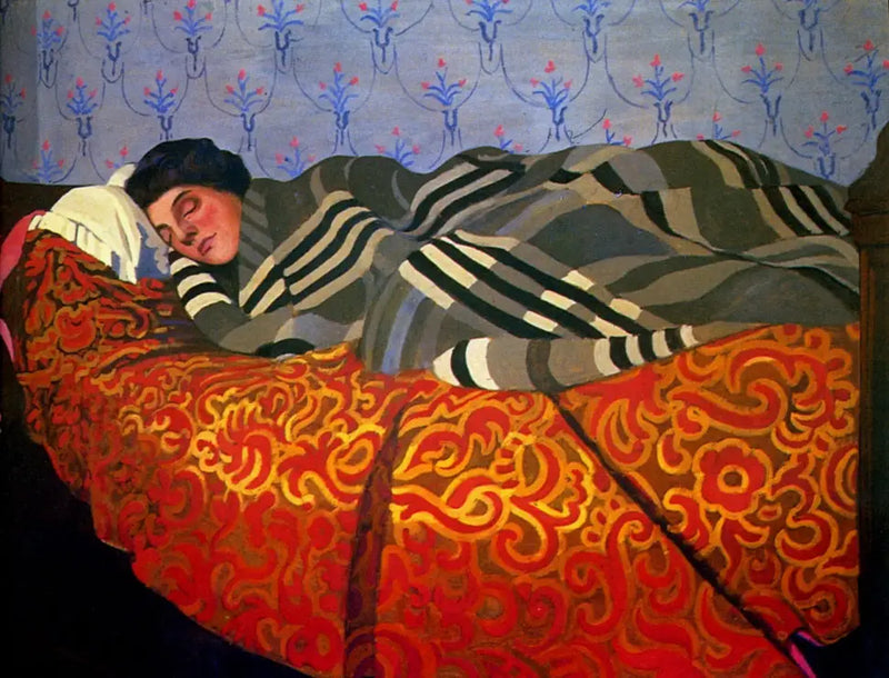 Kobieta leżąca śpiąca - Félix Vallotton
