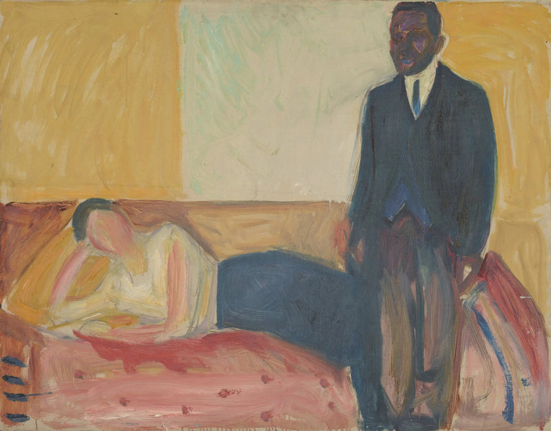 Leżąca kobieta i stojąca Afrykanka - Edvard Munch