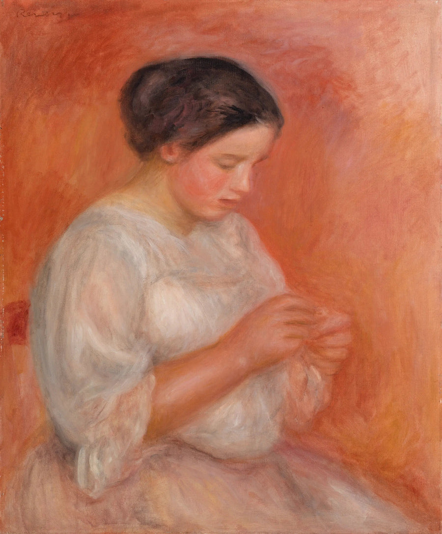 Kobieta szyjąca - Pierre-Auguste Renoir