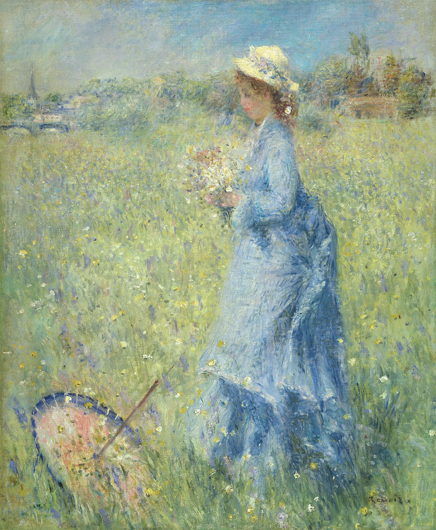 Kobieta zbierająca kwiaty - Pierre-Auguste Renoir