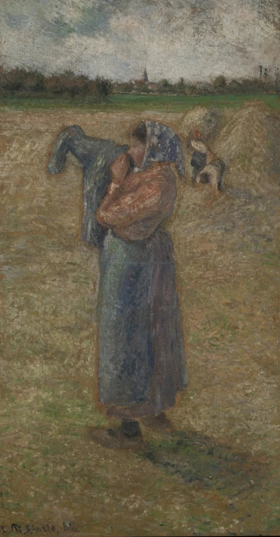 Kobieta na polu - Camille Pissarro