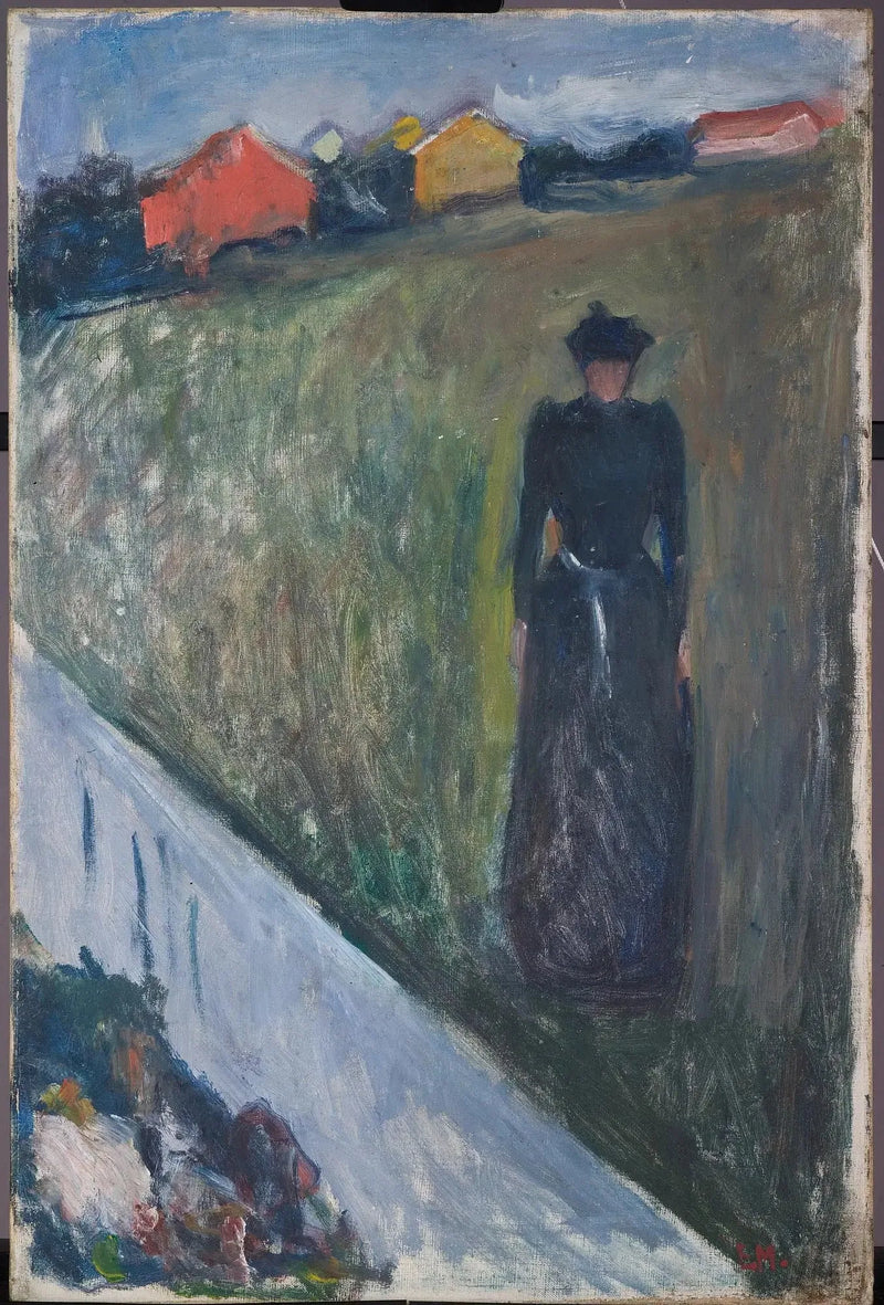Kobieta w wieczornym krajobrazie - Edvard Munch
