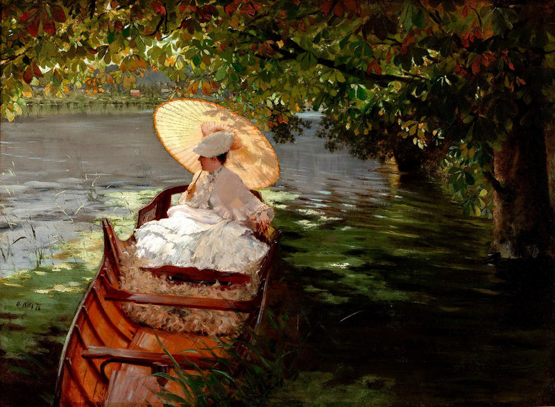 Kobieta w łódce - Giuseppe De Nittis
