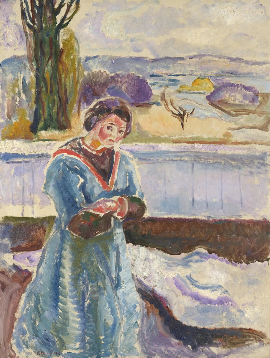 Kobieta stojąca z założonymi rękami - Edvard Munch