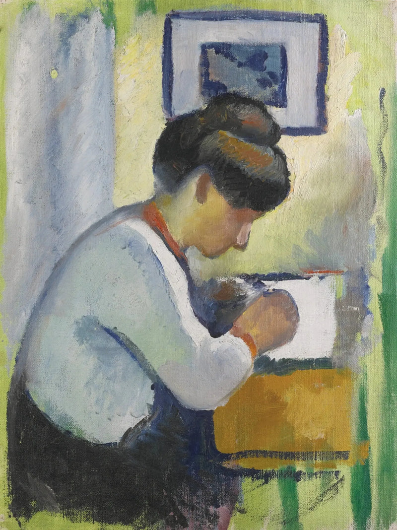 Kobieta pisząca - August Macke