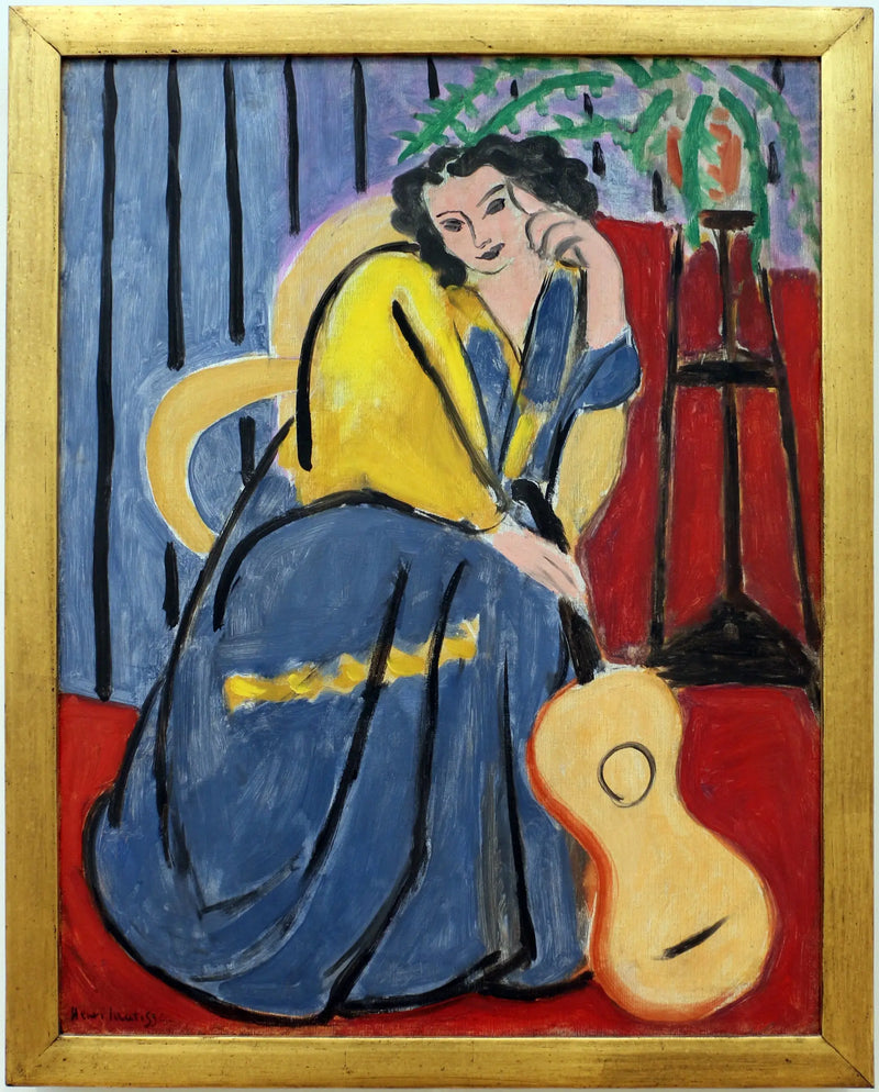 Kobieta w żółtym i niebieskim z gitarą - Henri Matisse