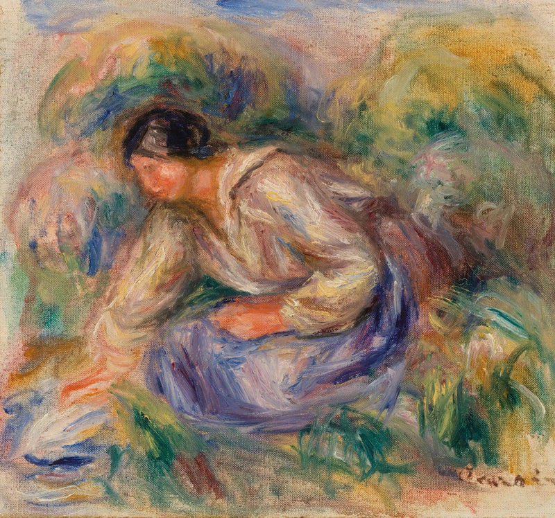 Kobieta w niebieskiej spódnicy - Pierre-Auguste Renoir