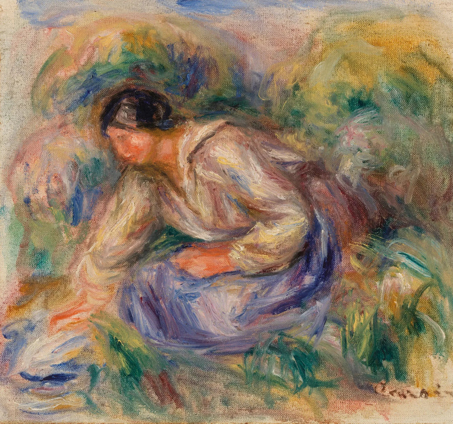 Kobieta w niebieskiej spódnicy - Pierre-Auguste Renoir