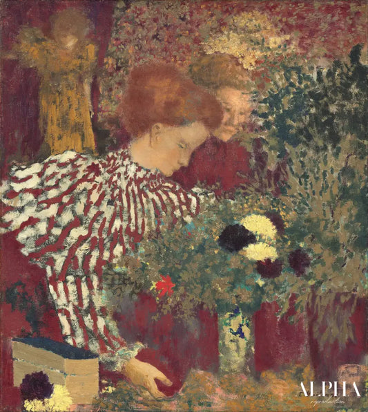 Femme en robe rayée - Édouard Vuillard - Reproductions de tableaux et peintures haut de gamme