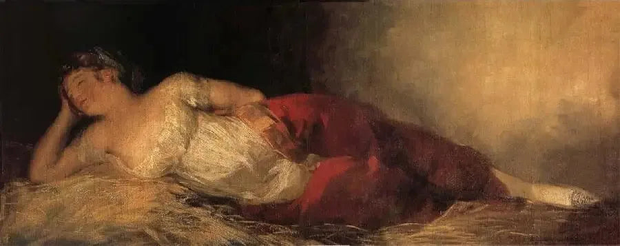 Śpiąca kobieta - Francisco de Goya