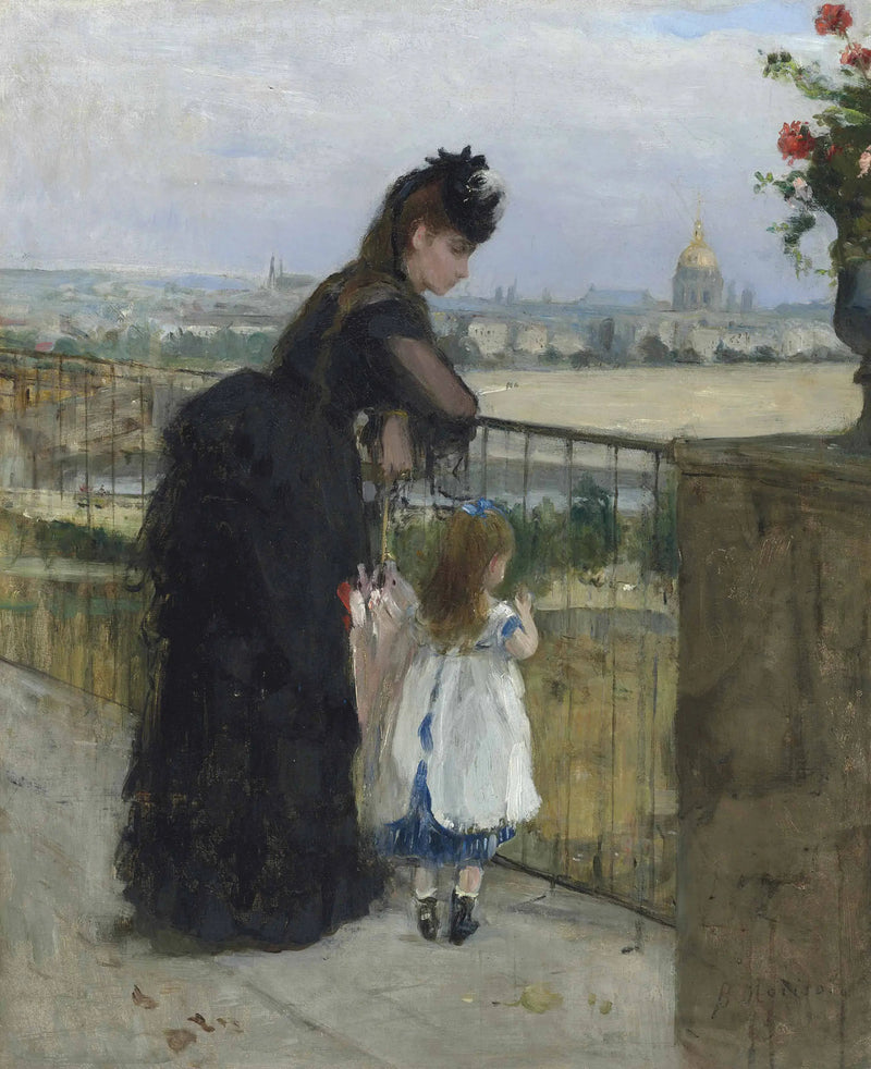 Kobieta i dziecko na balkonie - Berthe Morisot