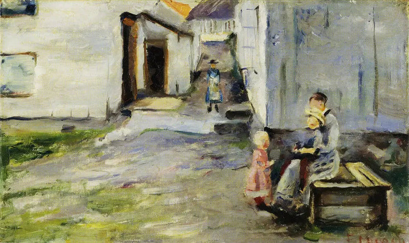 Kobieta i dzieci w Arendal - Edvard Munch