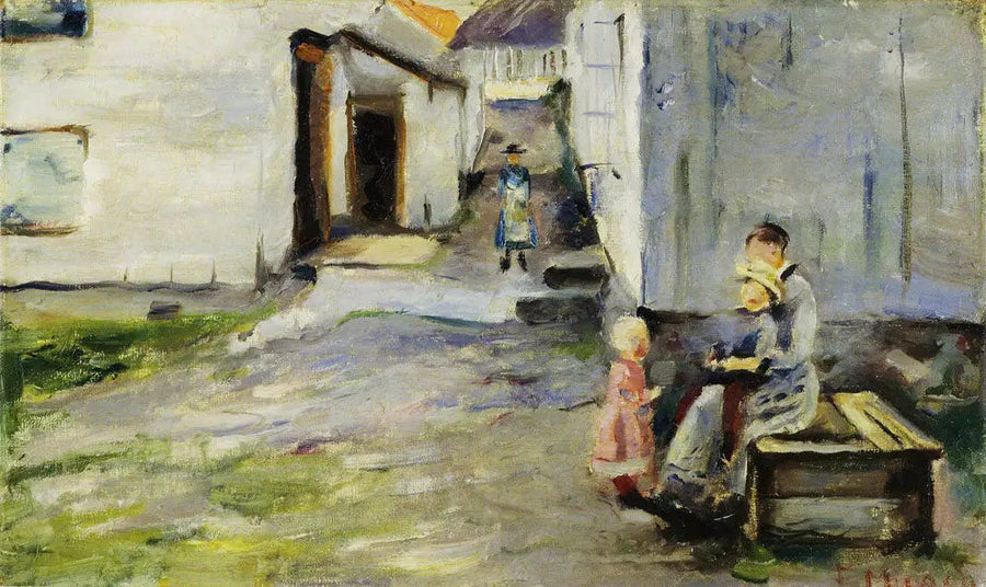 Kobieta i dzieci w Arendal - Edvard Munch