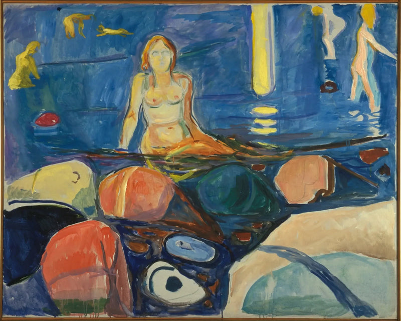 Kobieta i dzieci kąpiące się - Edvard Munch