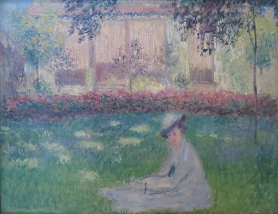 Kobieta siedząca w ogrodzie W407 - Claude Monet
