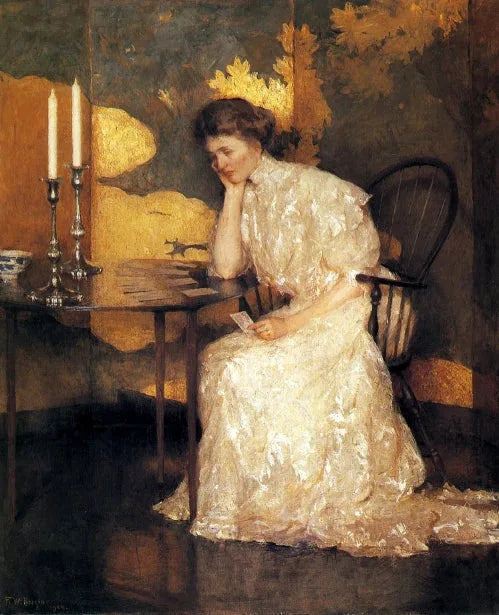 Kobieta grająca w sukces - Frank Weston Benson