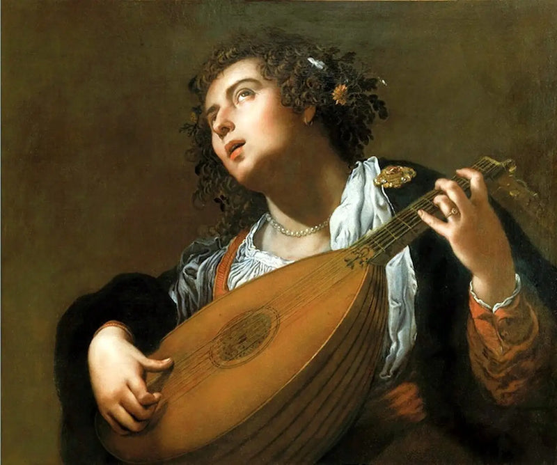 Kobieta grająca na lutni - Artemisia Gentileschi