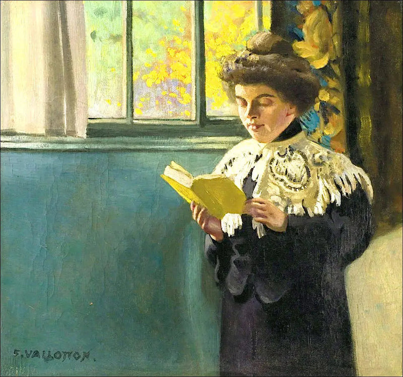 Kobieta czytająca przy oknie - Félix Vallotton