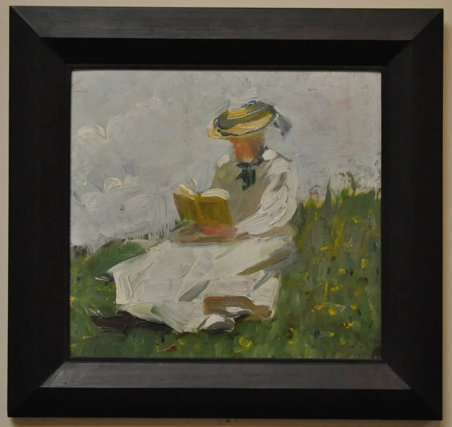 Kobieta czytająca w zieleni - Franz Marc