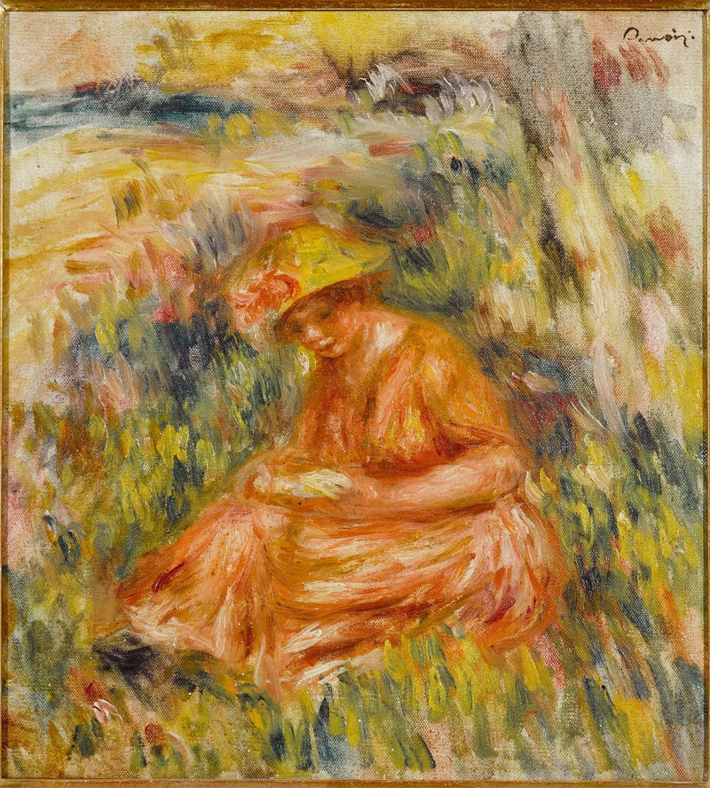 Kobieta czytająca w krajobrazie - Pierre-Auguste Renoir