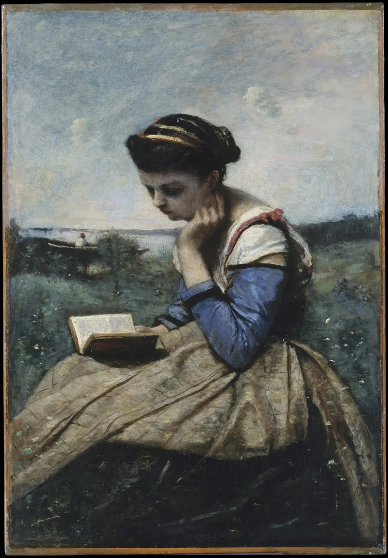 Kobieta czytająca - Jean-Baptiste Camille Corot