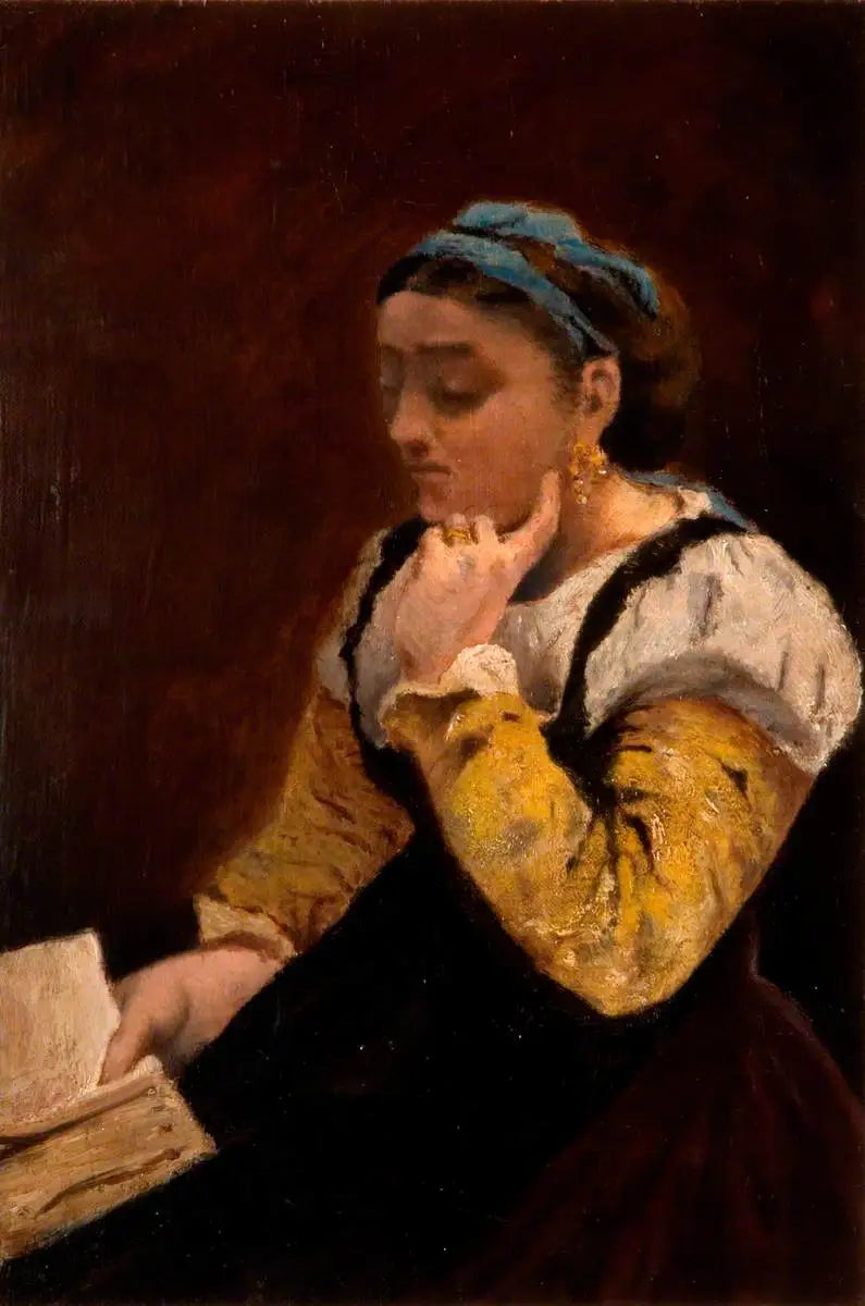 Kobieta czytająca - Jean-Baptiste Camille Corot