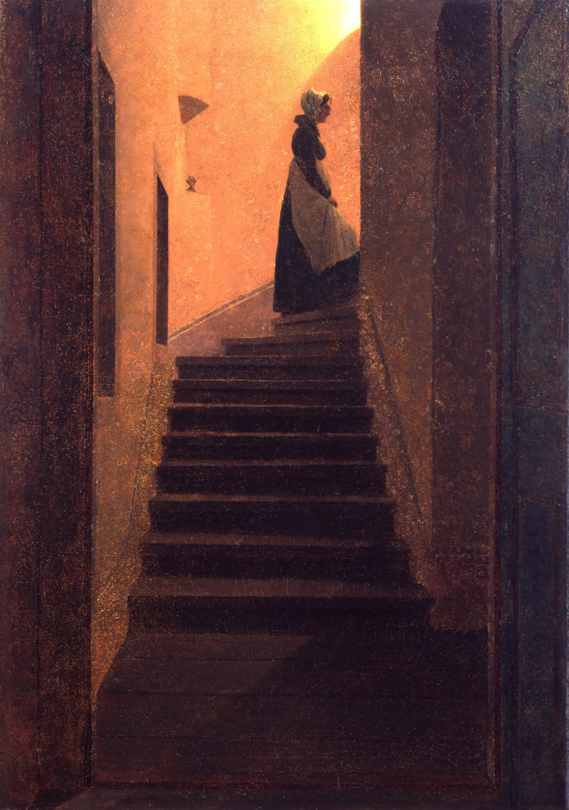 Kobieta wznosząca się ku światłu - Caspar David Friedrich