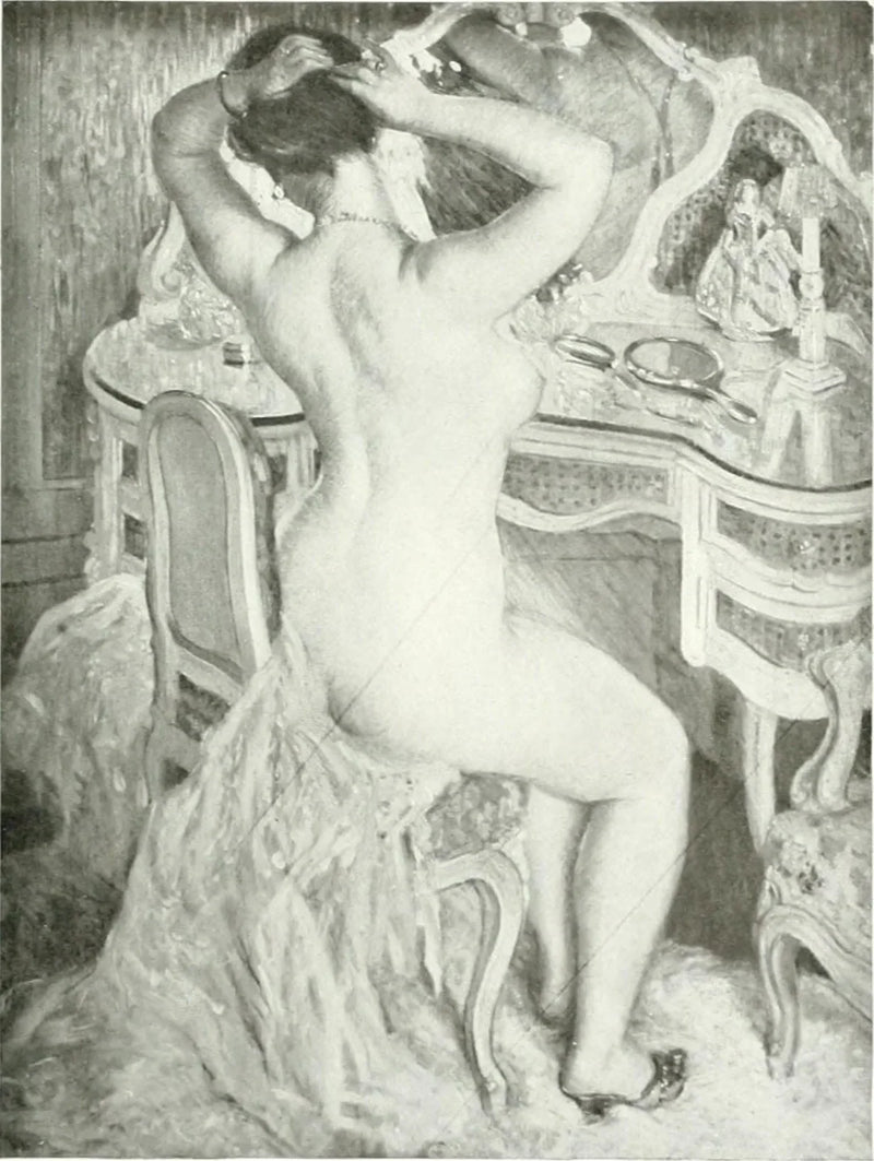 Nagą kobieta podczas toalety - Frederick Carl Frieseke
