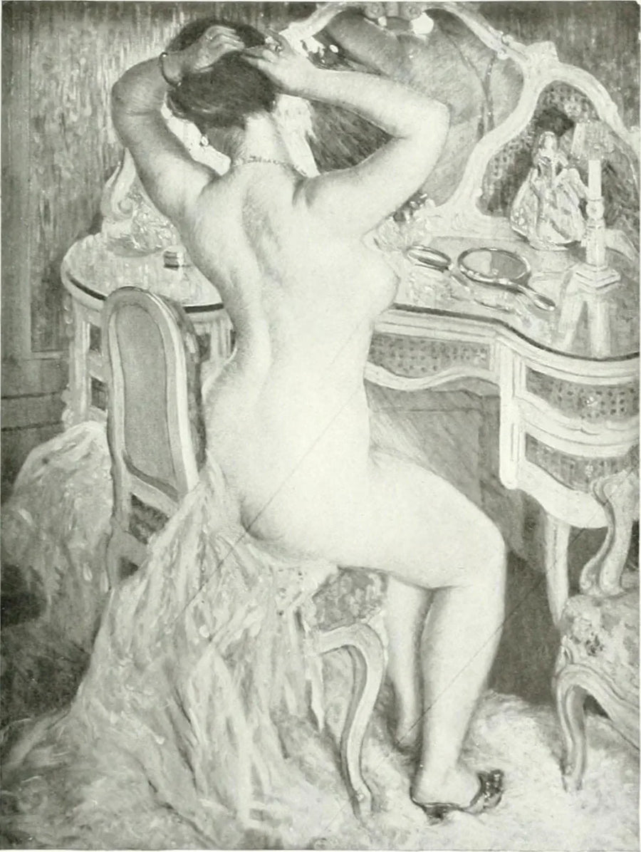 Nagą kobieta podczas toalety - Frederick Carl Frieseke